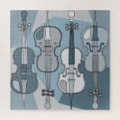 Kleurrijke Cellos Pattern Blues Legpuzzel (Verticaal)