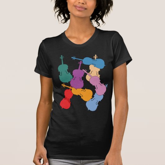 Kleurrijke Cellos T-shirt (Voorkant)