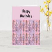 Kleurrijke Cellos Verjaardag Kaart (Gele Bloem)