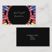 Kleurrijke Cercle Minimalist Cool standaard Visitekaartje (Voorkant / Achterkant)