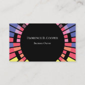 Kleurrijke Cercle Stripes Minimalist Cool Visitekaartje (Voorkant)