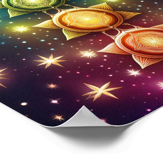 Kleurrijke chakra's poster (Hoek)