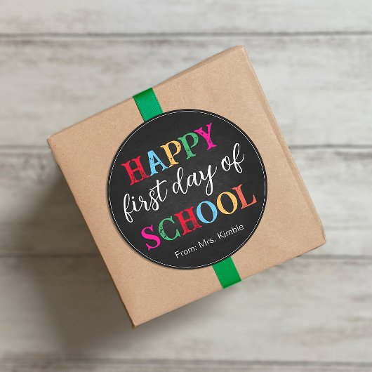 Kleurrijke Chalkboard School Sticker