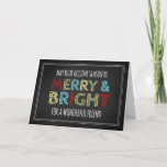 Kleurrijke Chalkboard Vriend Vrolijke Kerstmis Kaa Feestdagen Kaart<br><div class="desc">Vrolijk kerstfeest voor vriend wenskaart in stijlvol zwart,  rood,  groen,  geel,  blauw en wit,  met leuke en schattige schoolbord krijtpatroon,  wens je vrienden dit vakantieseizoen veel succes met dit lichte wenskaart.</div>