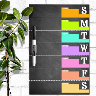 Kleurrijke Chalkboard Weekplanner Whiteboard