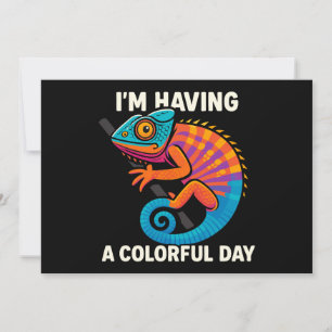 Kleurrijke Chameleon Hagedis Life Rainbow Reptile Kaart