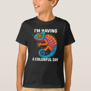 Kleurrijke Chameleon Hagedis Life Rainbow Reptile T-shirt