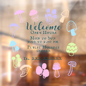 Kleurrijke Champignon Raamsticker (Vel 2)