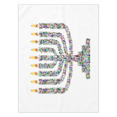 Kleurrijke Chanoeka-kaars Tafelkleed (Voorkant)