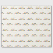 Kleurrijke Chanoeka Westerne Retro Unieke Leuke Va Cadeaupapier (Vlak)