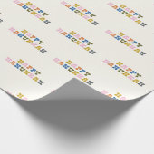 Kleurrijke Chanoeka Westerne Retro Unieke Leuke Va Cadeaupapier (Hoek)