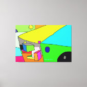 Kleurrijke chaos canvas afdruk (Voorkant)