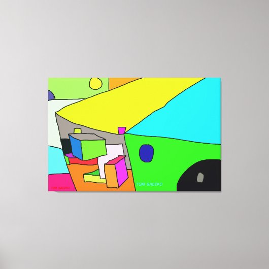 Kleurrijke chaos canvas afdruk (Voorkant)