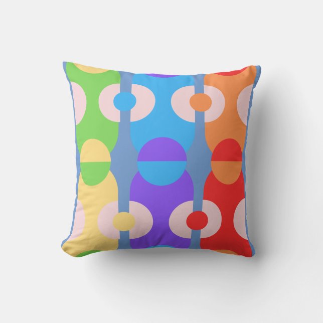 Kleurrijke Chaos Geometrische Pareltjes Happy Chri Kussen (Voorkant)