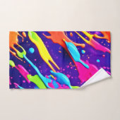 Kleurrijke Chaos in Abstracte Splatter Bad Handdoek (Handdoek)
