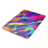Kleurrijke Chaos in Abstracte Splatter Badmat (Gekanteld)