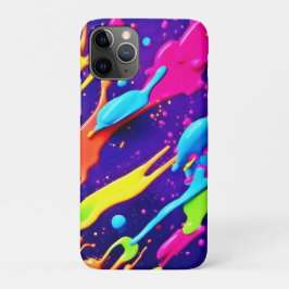 Kleurrijke Chaos in Abstracte Splatter Case-Mate iPhone Case