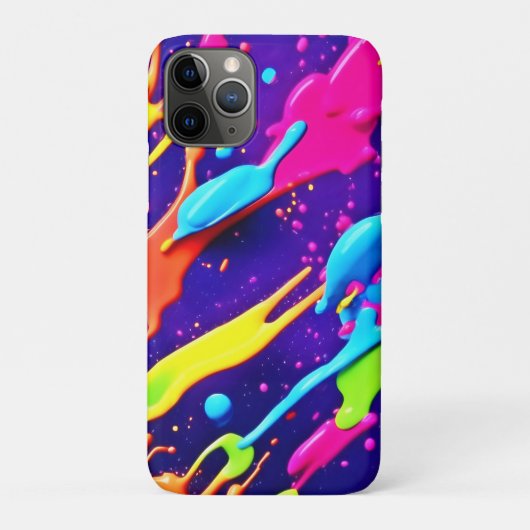 Kleurrijke Chaos in Abstracte Splatter Case-Mate iPhone Case (Achterkant)