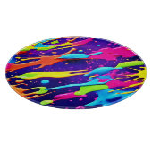 Kleurrijke Chaos in Abstracte Splatter Snijplank (Hoek)