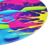 Kleurrijke Chaos in Abstracte Splatter Snijplank (Hoek)