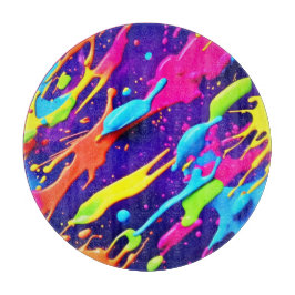 Kleurrijke Chaos in Abstracte Splatter Snijplank