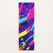 Kleurrijke Chaos in Abstracte Splatter Yogamat (Voorkant)