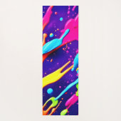 Kleurrijke Chaos in Abstracte Splatter Yogamat (Achterkant)