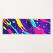 Kleurrijke Chaos in Abstracte Splatter Yogamat (Voorkant (horizontaal))