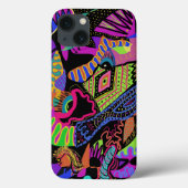 Kleurrijke Chaos iPhone Case (Achterkant)