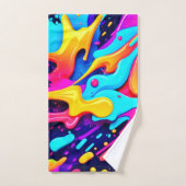 Kleurrijke Chaos Kunst Bad Handdoek (Handdoek)