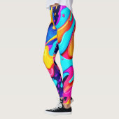 Kleurrijke Chaos Kunst Leggings (Links)
