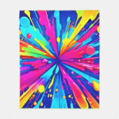Kleurrijke Chaos: Paint Splatter Abstracte kunst Fleece Deken (Voorkant)