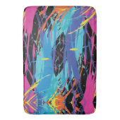 Kleurrijke Chaos: Splashes en Lines Badmat (Voorkant Verticaal)