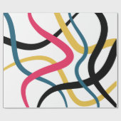 Kleurrijke, chaotische, gedurfde, levendige modern cadeaupapier (Vlak)