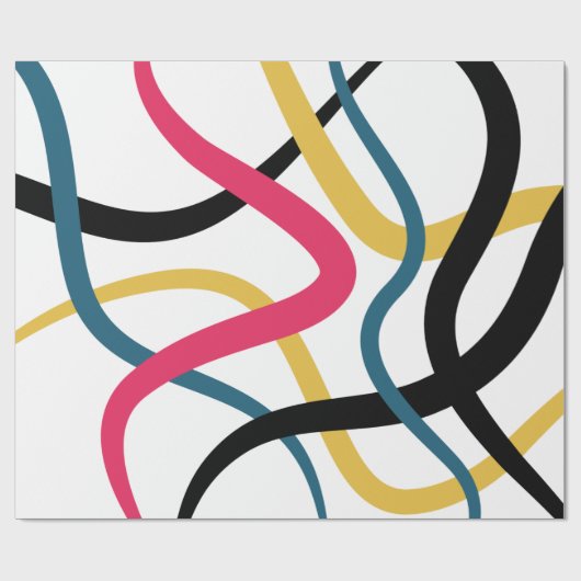 Kleurrijke, chaotische, gedurfde, levendige modern cadeaupapier (Vlak)