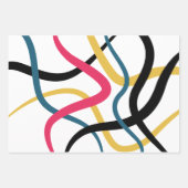 Kleurrijke, chaotische, gedurfde, levendige modern inpakpapier vel (Voorkant 3)