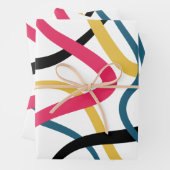 Kleurrijke, chaotische, gedurfde, levendige modern inpakpapier vel (In situ)