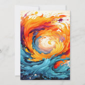 Kleurrijke Chaotische Ripple Print Verjaardagsfees Kaart (Achterkant)