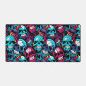 Kleurrijke chaotische schedel bureaumat (Voorkant)