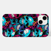 Kleurrijke chaotische schedel Case-Mate iPhone case (Achterkant (horizontaal))