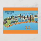 Kleurrijke Charleston SC Groet Briefkaart (Voorkant)
