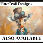 Kleurrijke Charmante Giraffe, Top Hat AE5P Decoupa Tissuepapier