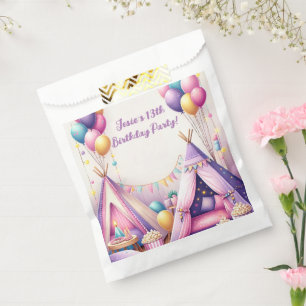 Kleurrijke Charming Teepee Verjaardag Sleepover Pa Bedankzakje