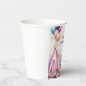 Kleurrijke Charming Teepee Verjaardag Sleepover Pa Papieren Bekers (Rechts)