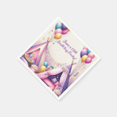 Kleurrijke Charming Teepee Verjaardag Sleepover Pa Servet (Hoek)