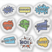 Kleurrijke chat Stickers (Voorkant)