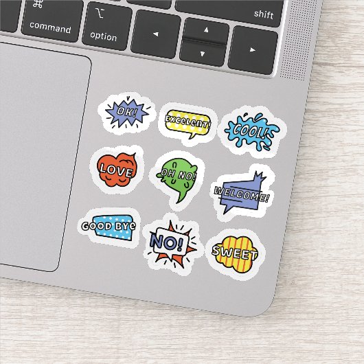 Kleurrijke chat Stickers (Detail)