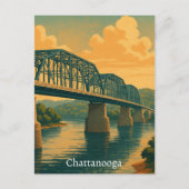 Kleurrijke Chattanooga Tennessee Reizen Briefkaart (Voorkant)
