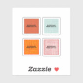 Kleurrijke Check Pattern Handgemaakte Kleding Busi Sticker (Vel)