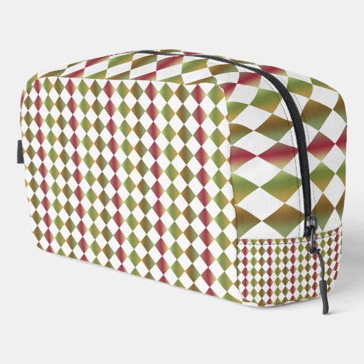 Kleurrijke Checker Diamond Pattern Toilettas Toilettasje (Rechterhoek)